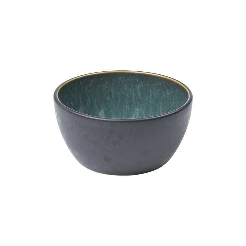 Bitz Living Stoneware Bowl 10cm Black/Green